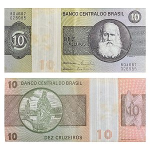 Brasil - Cédula de 10 Cruzeiros 1980 C-141 - Dom Pedro II - Soberba