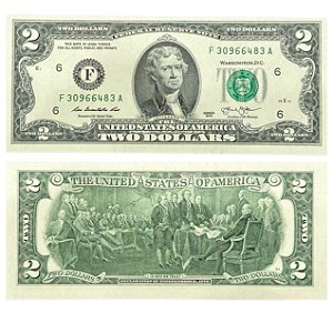 Estados Unidos - Cédula de 2 Dollars 2013 - P-538f - Letra F (Atlanta) - FE