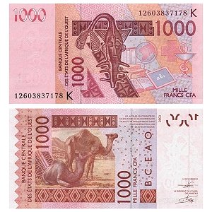 Senegal - Cédula de 1000 Francs CFA 2012 - P-715Kl - FE