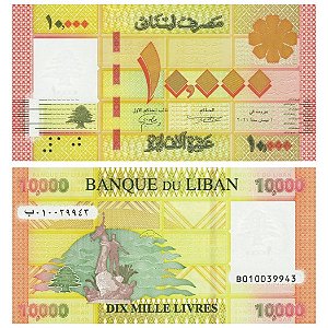 Libano - Cédula de 10.000 Livres 2021 - P-92c- FE