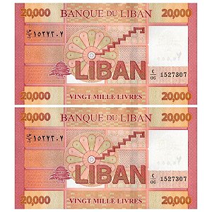 Libano - Cédula de 20.000 Livres 2019 - P-93c- FE
