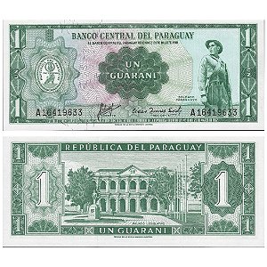 Paraguai - Cédula de 1 Guarani 1963 - P-193a - FE