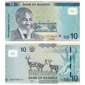 Namibia - Cédula de 10 Namibia Dollars 2021 - P-16b - Dr. Sam Nujoma - FE
