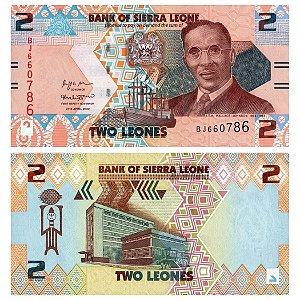 Serra Leoa - Cédula de 2 Leones 2022 - P-35a - Wallace Johnson - FE