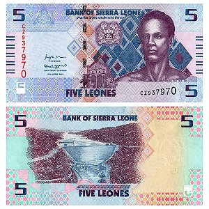 Serra Leoa - Cédula de 5 Leones 2022 - P-36a - Sengbe Pieh - FE