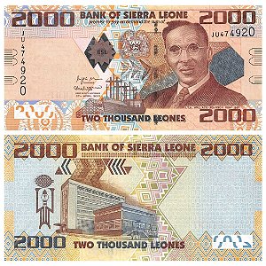 Serra Leoa - Cédula de 2.000 Leones 2021 - P-31f - Wallace Johnson - FE