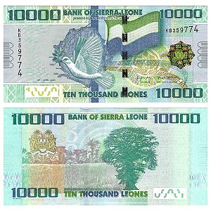 Serra Leoa - Cédula de 10.000 Leones 2022 - P-33f - National Map - FE