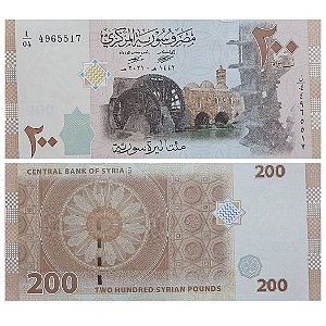Promoção - Siria - Cédula de 200 Pounds 2021 - P-114b - FE