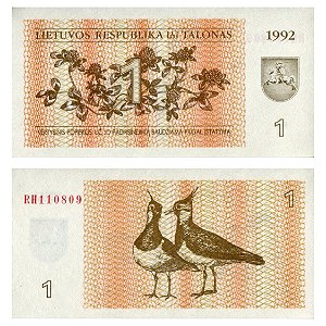 Lituania - Cédula de 1 Talonas 1992 - P-39a - FE