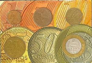 Cartela com a Série completa do Real 2004 - Ano Raro - Circuladas