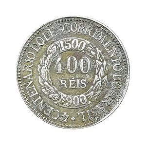Réplica da Moeda de 400 REIS 1900 - FC