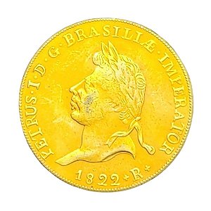 Réplica 6400 Réis 1822 R - Peça da Coroação - (Coroação D.pedro I) - FC