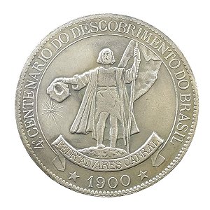 Réplica da Moeda de 4000 REIS 1900 - 16 Raios - FC