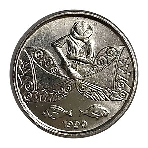 Réplica da Moeda de 5 Centavos 1990 Pescador - FC