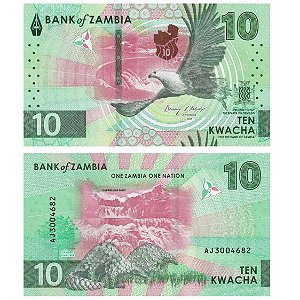 Zambia - Cédula de 10 Kwacha 2024 - P-62a - Hibrida - FE