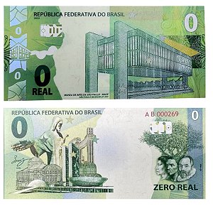 Brasil - Cédula de Zero Real 2022 - MASP - Série AB - FE