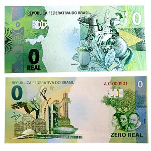Brasil - Cédula de Zero Real 2022 - GAUCHO - Série AC - FE