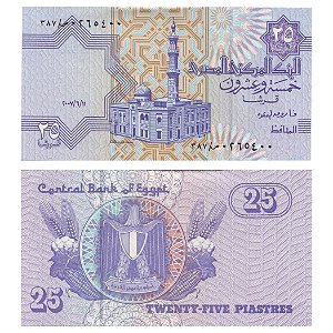 Egito - Cédula de 25 Piastres 2007 - P-57h - FE