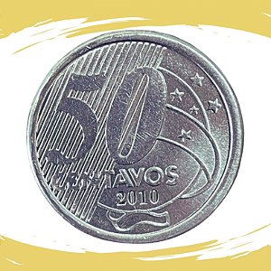 Moeda de 50 Centavos 2010 - RARA - V-555 - FC
