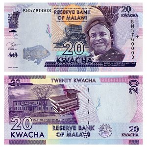 Malawi - Cédula de 20 Kwacha 2019 - P-63e - Flor de Estampa