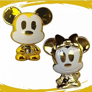 Promoção - Gogos Disney Panini - Mickey & Minnie - Dourado - 3cm cada