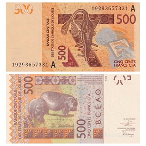 Costa do Marfim - Cédula de 500 Francs CFA 2019 - P-119Ah - FE