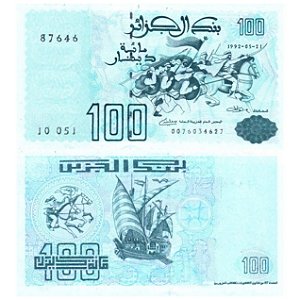 Argélia - Cédula de 100 Dinars 1992 - P-137a - FE