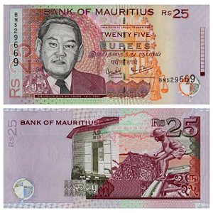 Ilhas Mauricio - Cédula de 25 Rupees2006 - P-49c - FE