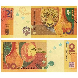 Abecasia - Cédula de 10 Apsar 2024 - P-3a - FE