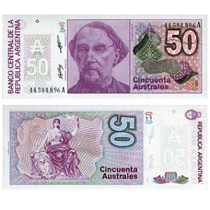 Argentina - Cédula de 50 Australes 1988 - P-326b - FE