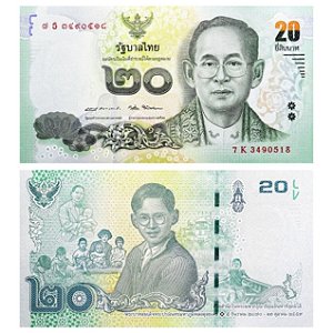 Tailândia - Cédula de 20 Baht 2017 - P-130a - FE