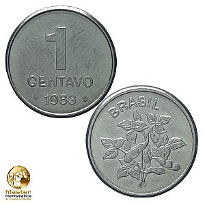 Promoção - Moeda de 1 Centavo 1983 - Sojinha - V-341 - Flor de Cunho