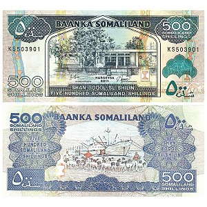 Somalilândia - Cédula de 500 Shilings 2011 - P-6h - FE