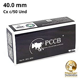 Promoção - Coin Holder para Moedas 40mm - PCCB - Caixa com 50 Unidades