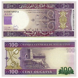 Mauritania - Cédula de 100 Ouguiya 2015 - P-16b - FE