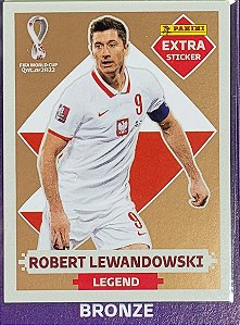 Extra Legend - Robert Lewandoski Bronze - Polônia - Original Panini - Copa do Mundo do Qatar 2022