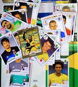 Copa 2018 - 100 Figurinhas normais sem Repetição para colar - World Cup Russia 2018