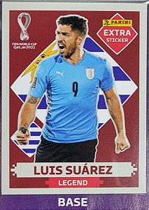 Extra Legend - Luis Suarez Bordô (Base) - Uruguai - Original Panini - Copa do Mundo do Qatar 2022