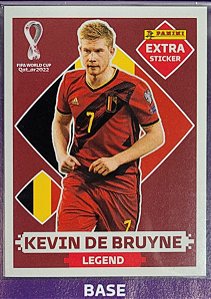 Extra Legend - Kevin de Bruyne Bordô (Base) - Bélgica - Original Panini - Copa do Mundo do Qatar 2022