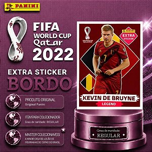 2022 Extra Legend - Kevin de Bruyne Bordô (Base) - Bélgica - Original Panini - Copa do Mundo do Qatar 2022