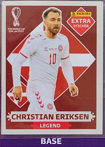 Extra Legend - Christian Eriksen Bordô (Base) - Dinamarca - Original Panini - Copa do Mundo do Qatar 2022