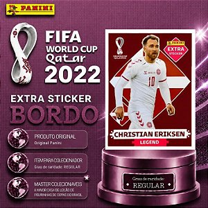 2022 Extra Legend - Christian Eriksen Bordô (Base) - Dinamarca - Original Panini - Copa do Mundo do Qatar 2022