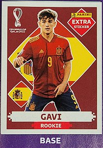 Extra Rookie - Gavi Bordô (Base) - Espanha - Original Panini - Copa do Mundo do Qatar 2022
