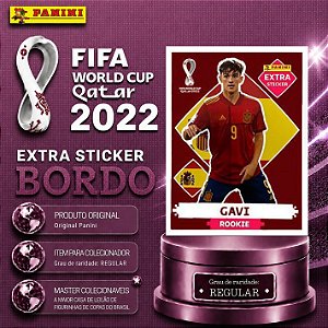 2022 Extra Rookie - Gavi Bordô (Base) - Espanha - Original Panini - Copa do Mundo do Qatar 2022