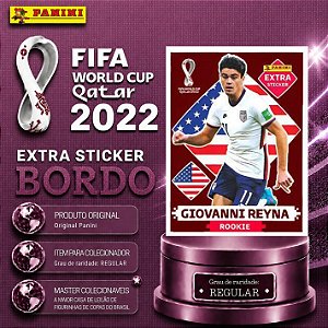 2022 Extra Rookie - Giovanni Reyna Bordô (Base) - EUA - Original Panini - Copa do Mundo do Qatar 2022