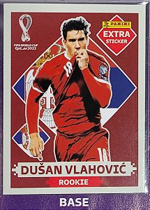 Extra Rookie - Dusan Vlahovic Bordô (Base) - Sérvia - Original Panini - Copa do Mundo do Qatar 2022