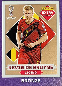 Extra Legend - Kevin de Bruyne Bronze - Bélgica - Original Panini - Copa do Mundo do Qatar 2022