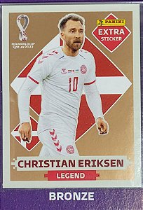 Extra Legend - Christian Eriksen Bronze - Dinamarca - Original Panini - Copa do Mundo do Qatar 2022