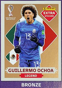 Extra Legend - Guilhermo Ochoa Bronze - México - Original Panini - Copa do Mundo do Qatar 2022