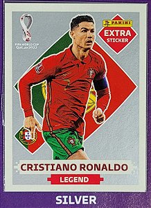 Extra Legend - Cristiano Ronaldo Prata - Portugal - Original Panini - Copa do Mundo do Qatar 2022